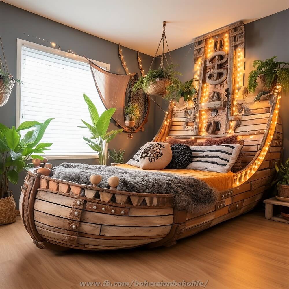 bohemian style bedroom decor ideas (24)