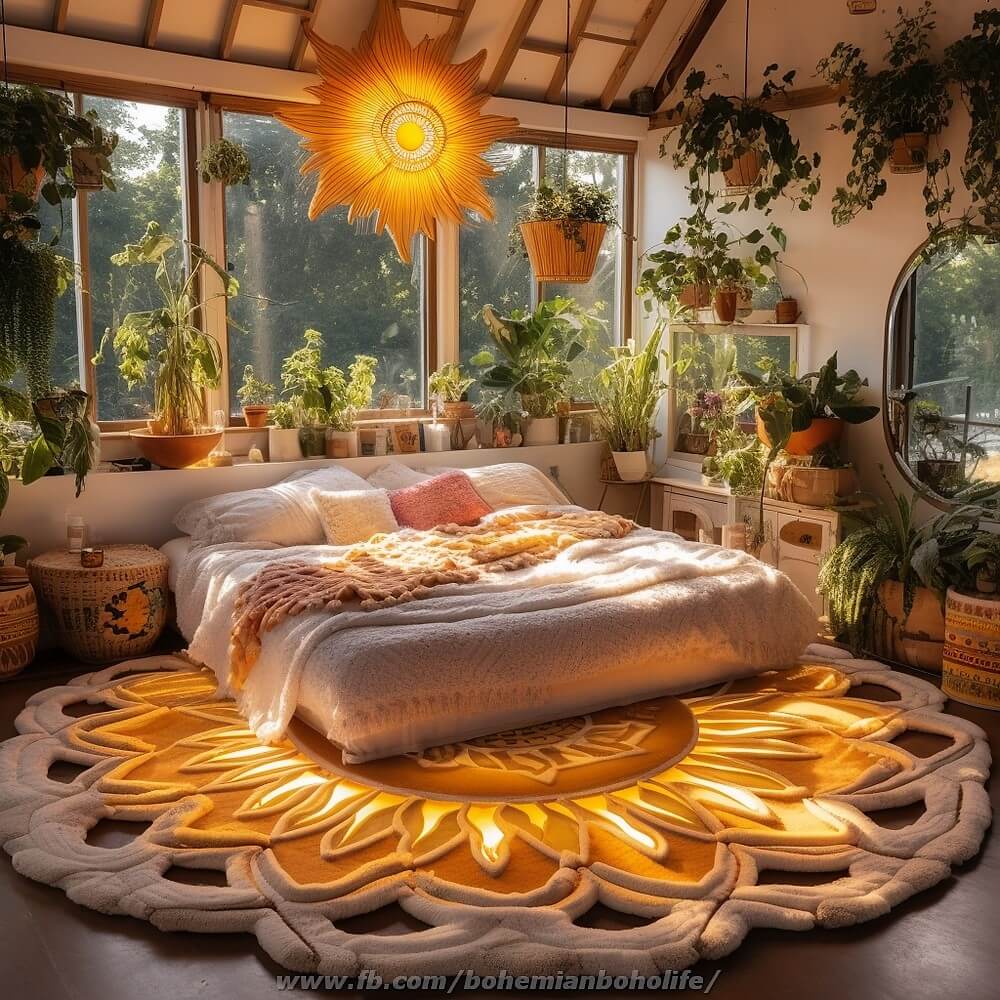 bohemian style bedroom decor ideas (31)