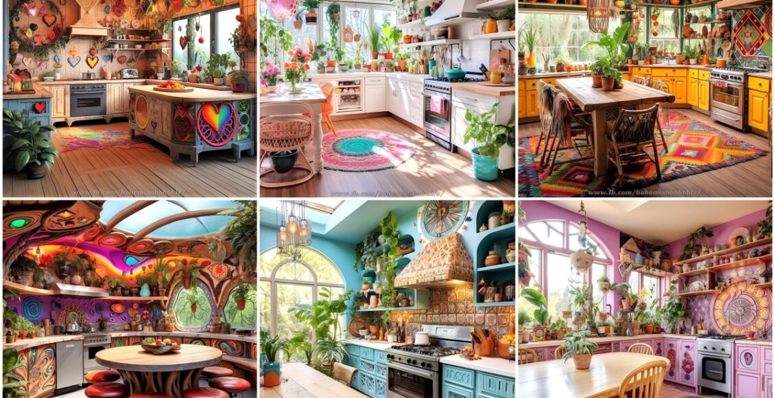 boho style decor kitchen ideas (1)