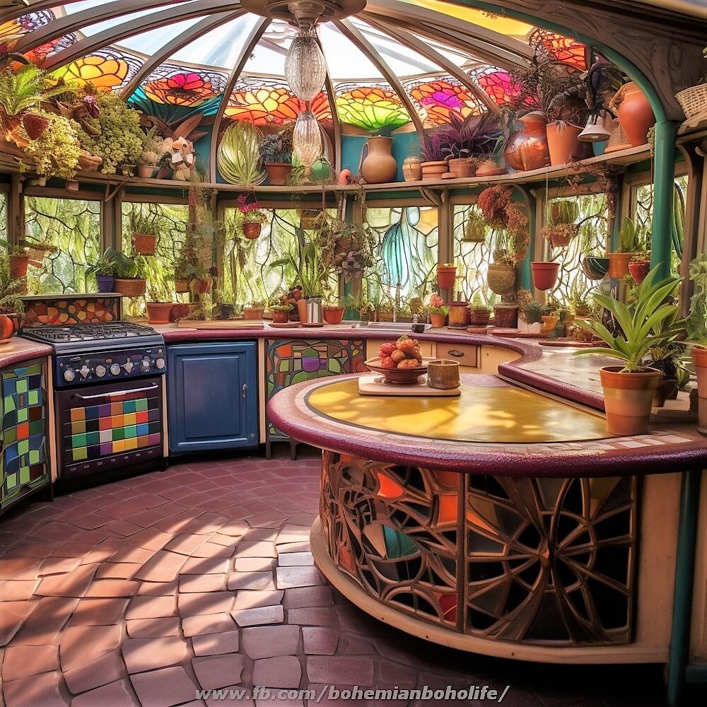 boho style decor kitchen ideas (15)