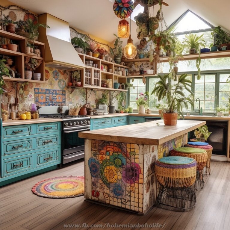 Kitchen Interior Design Ideas with Boho Style Decor | Interior ...