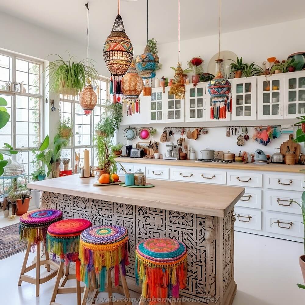 boho style decor kitchen ideas (29)