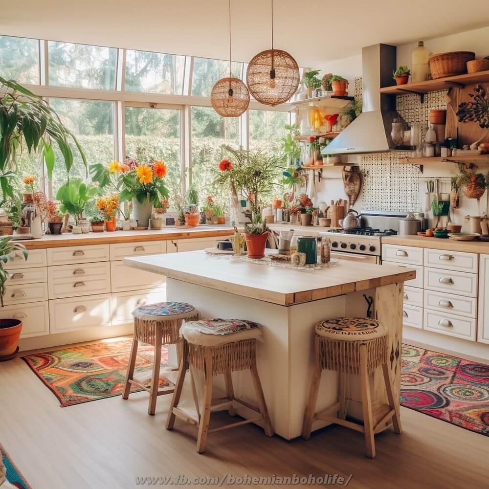 boho style decor kitchen ideas (30)