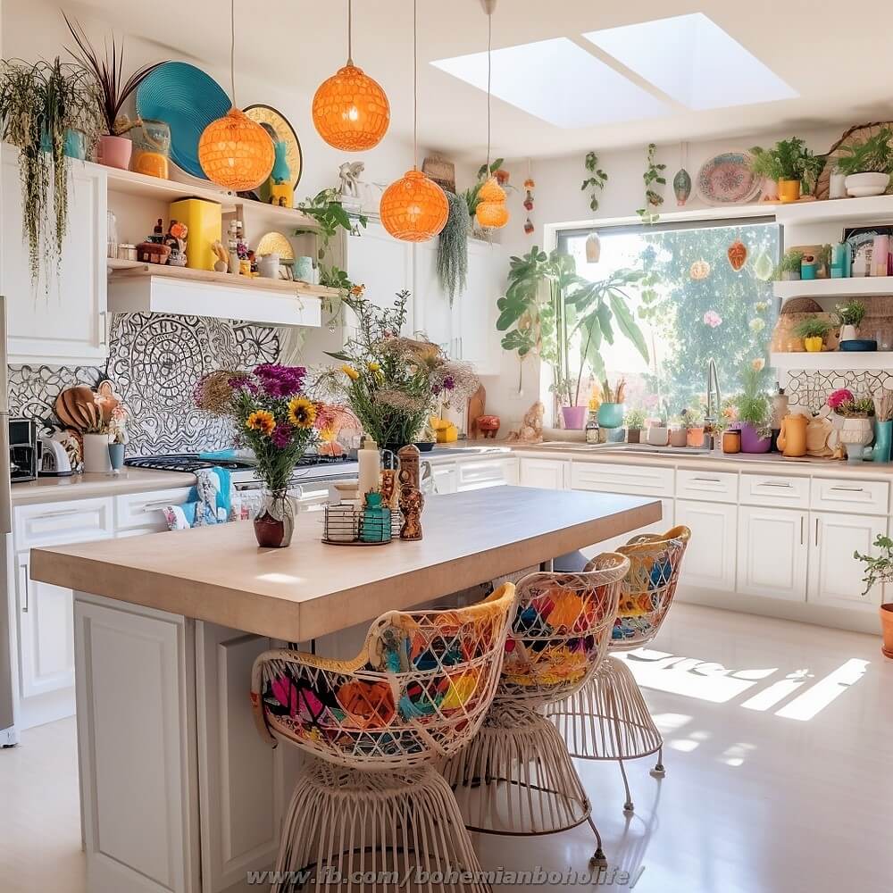 boho style decor kitchen ideas (6)