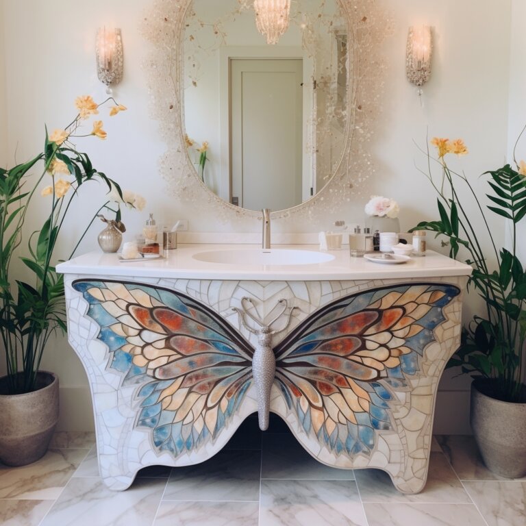 Transform Your Bathroom Vanity with Bohemian Style Decor Interior