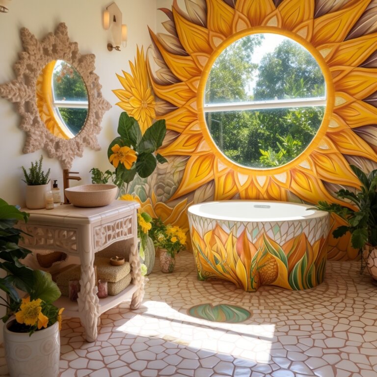 Transform Your Bathroom Vanity with Bohemian Style Decor Interior