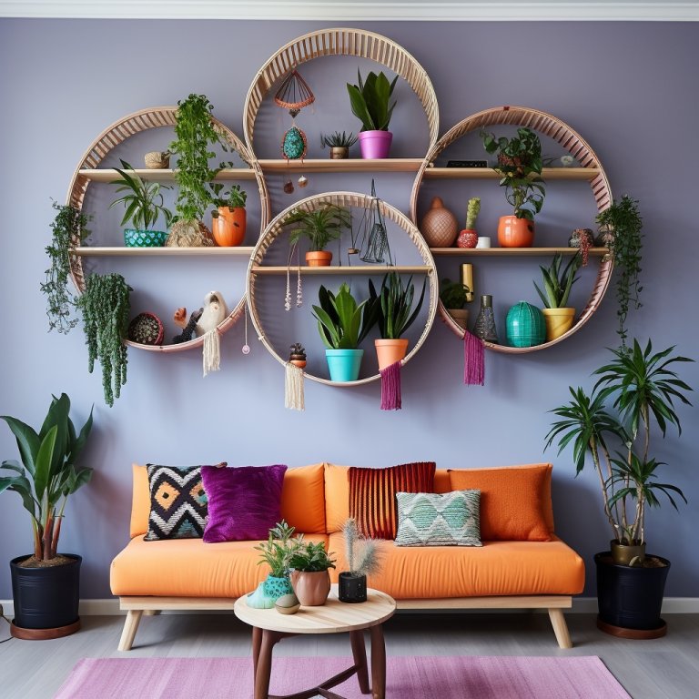 Elevate Your Space: The Boho Charm of Wall Decor Shelves | Interior ...