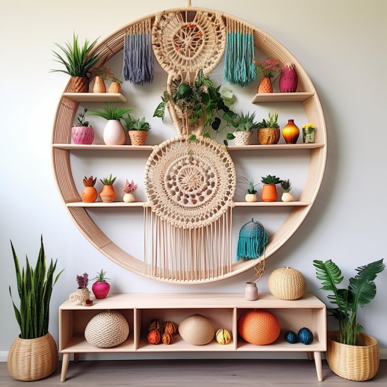 Elevate Your Space: The Boho Charm of Wall Decor Shelves | Interior ...