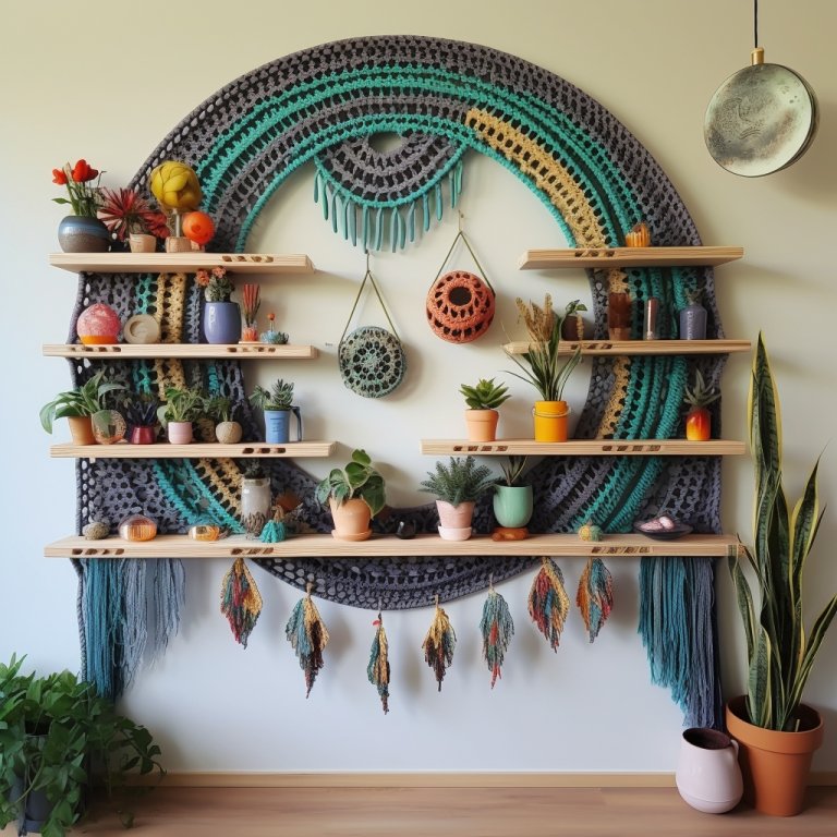Elevate Your Space: The Boho Charm of Wall Decor Shelves | Interior ...