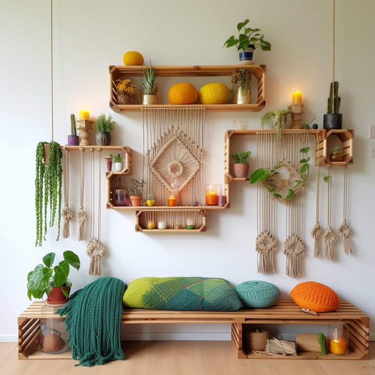 Elevate Your Space: The Boho Charm of Wall Decor Shelves | Interior ...