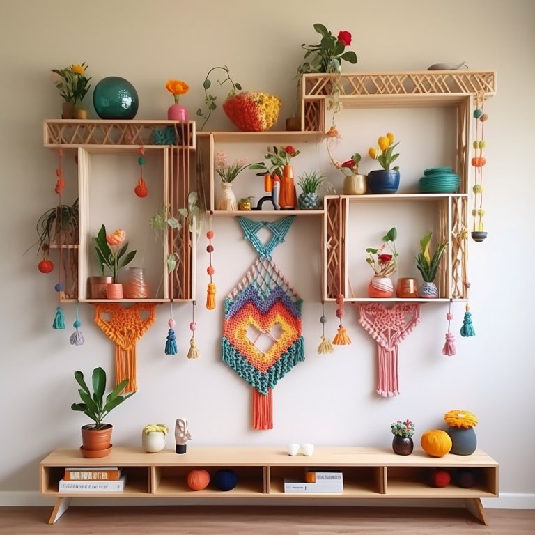 Elevate Your Space: The Boho Charm of Wall Decor Shelves | Interior ...