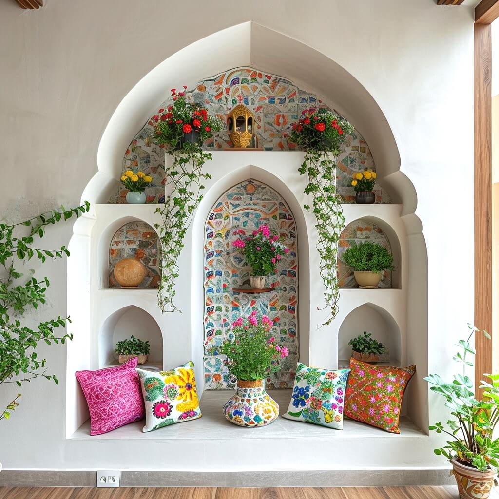 bohemian style wall niche (3)