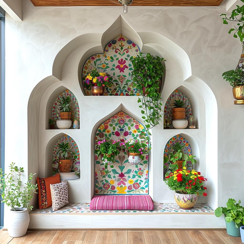 bohemian style wall niche (4)
