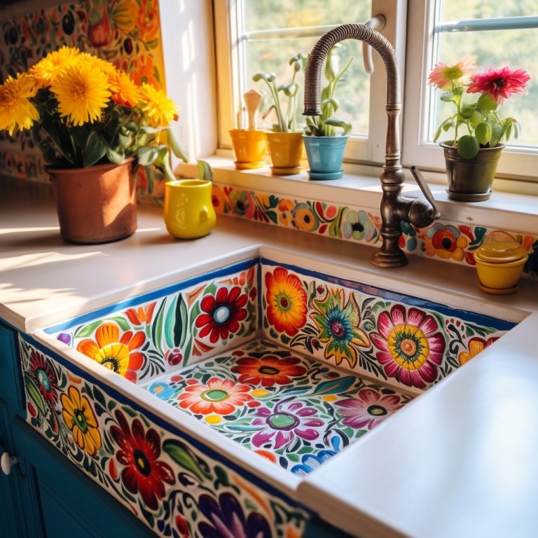 Nature’s Embrace in Your Kitchen: The Allure of the Hippie-Boho Sink ...