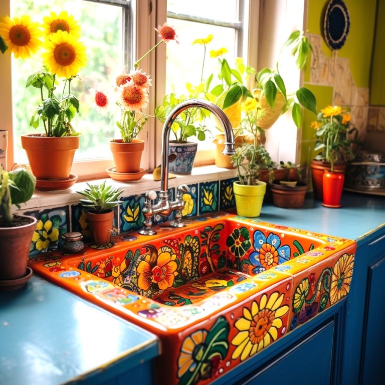 Nature’s Embrace in Your Kitchen: The Allure of the Hippie-Boho Sink ...