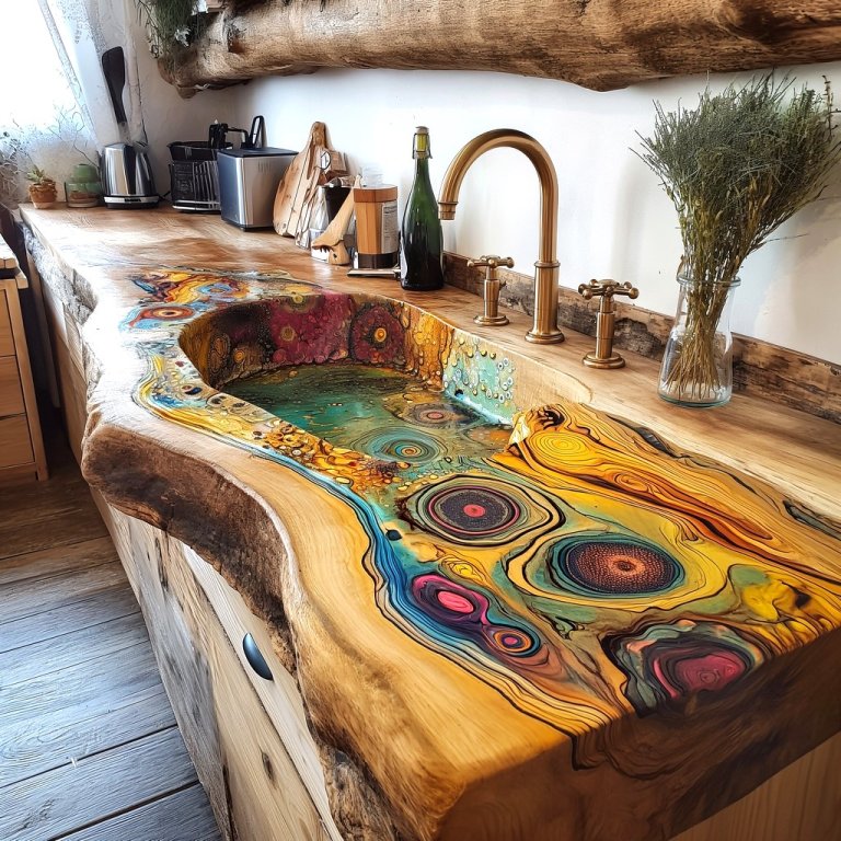 Nature’s Embrace in Your Kitchen: The Allure of the Hippie-Boho Sink ...