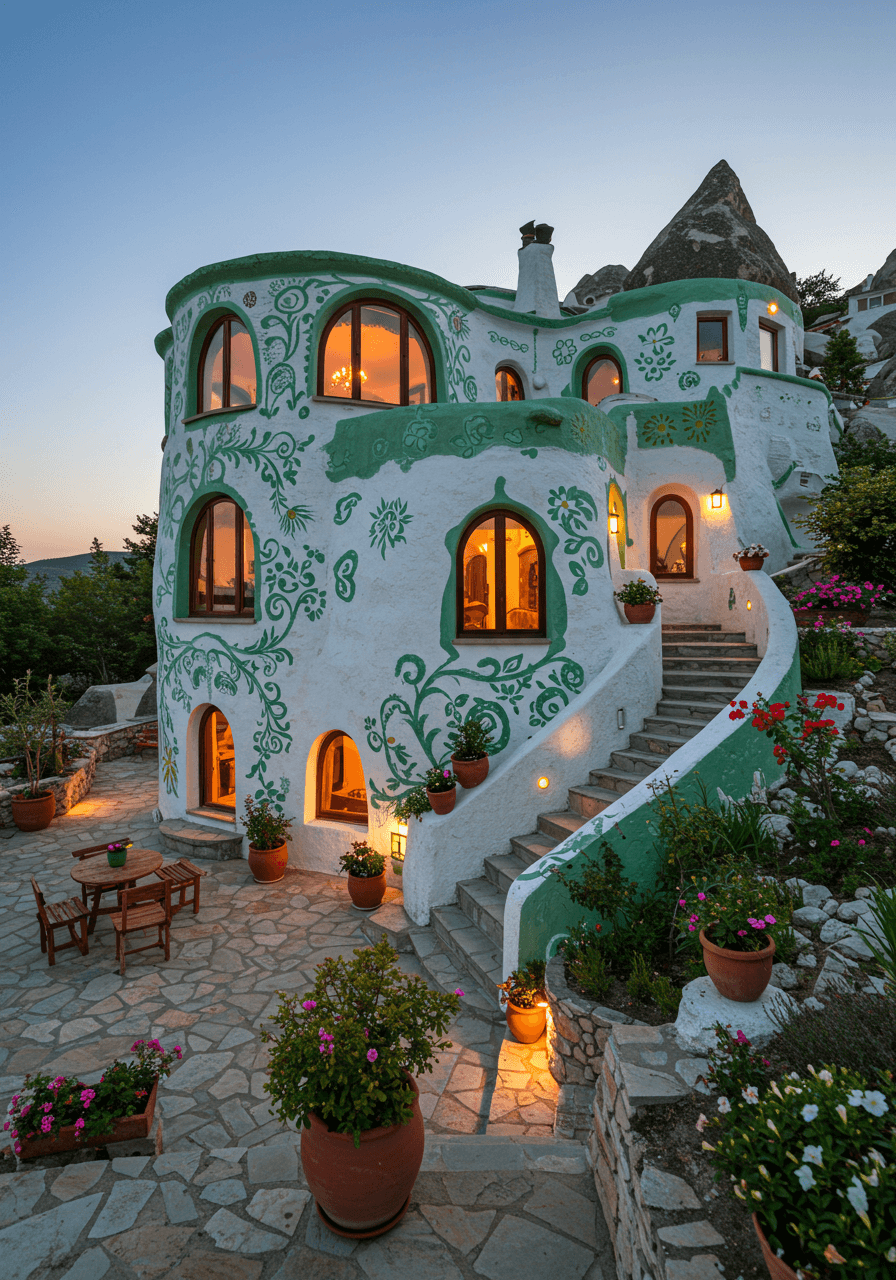 bohemian style home exterior ideas (31)